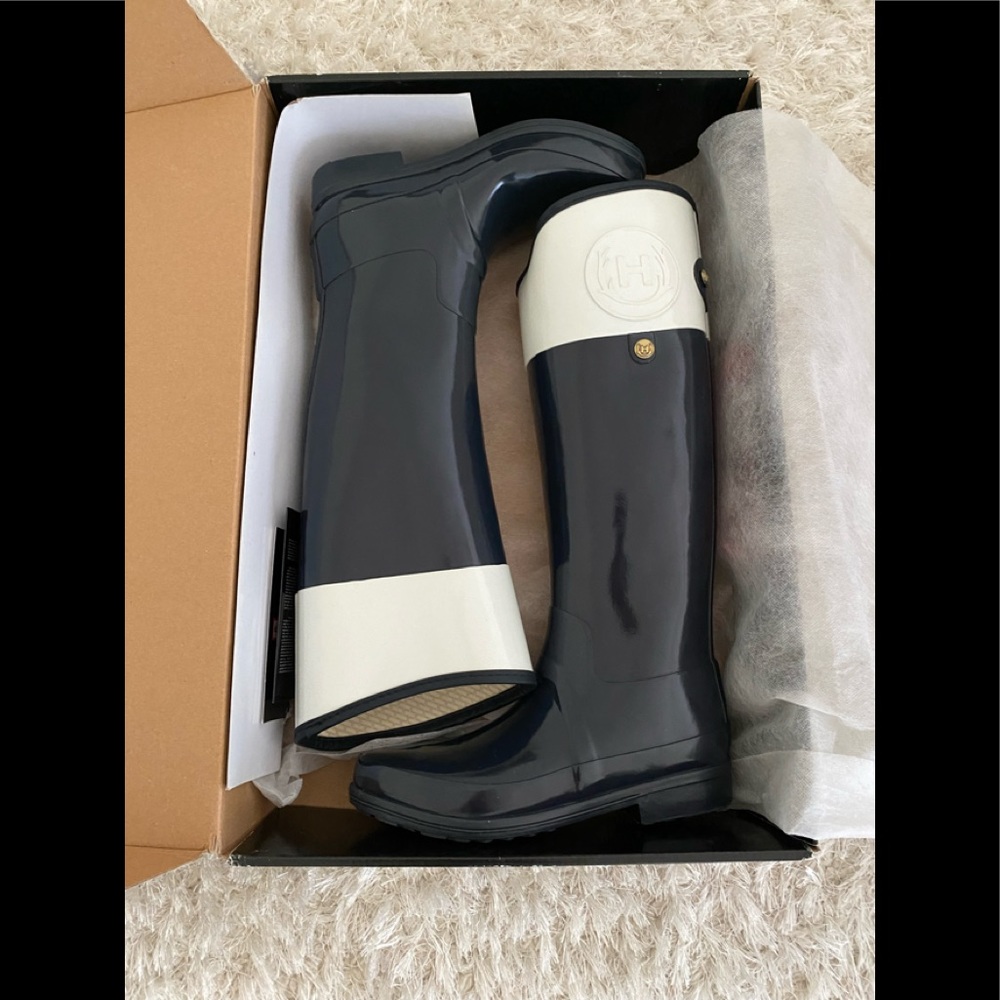 NEW Hunter Regent Navy White Boots
